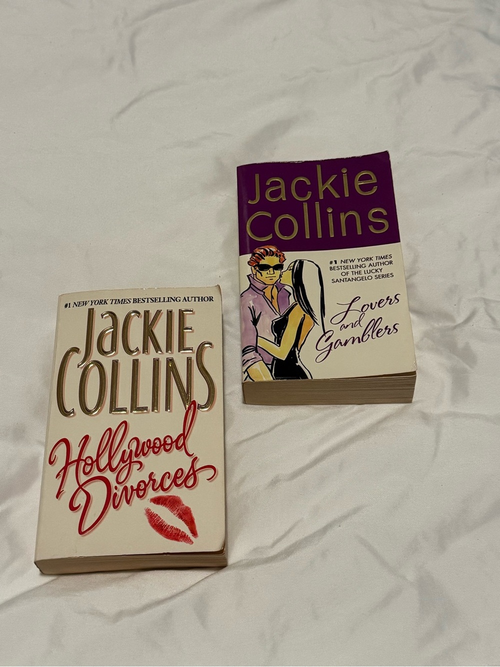 Jackie Collins Paperback Book Lot of 2 Hollywood Divorces Lovers & Gamblers